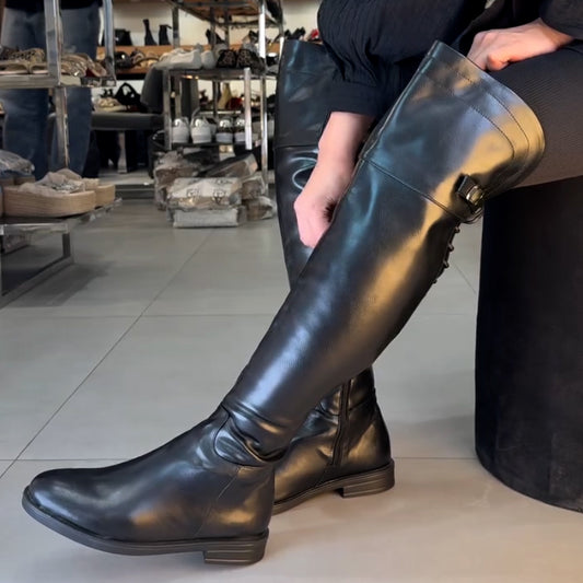 Lace-Up Long Boots