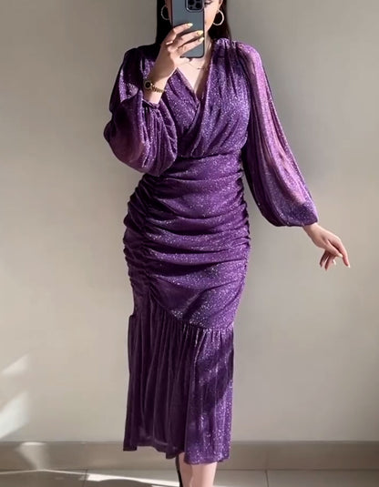 Purple Fitted Dress