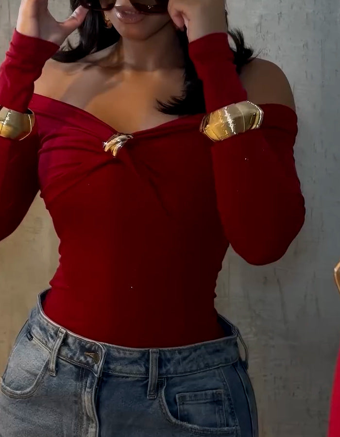 Solid-Color Slim Top