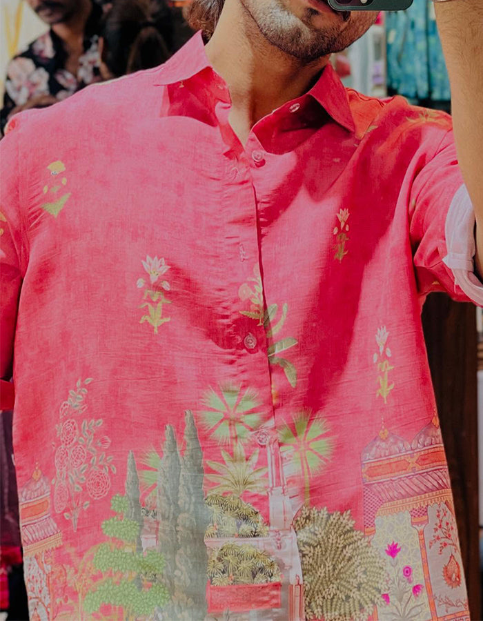 Pink Printing Shirt