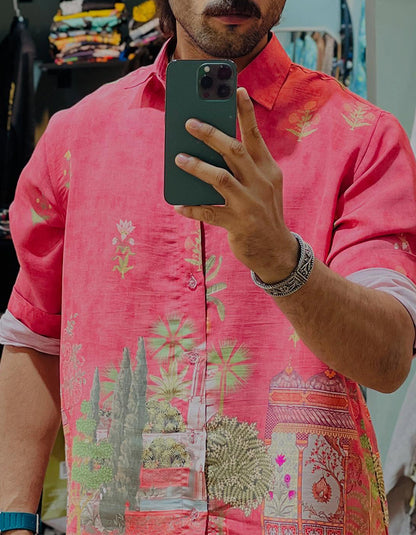 Pink Printing Shirt