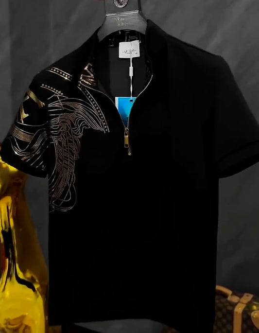 Black Casual Polo Shirt