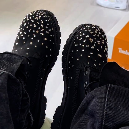Rhinestone Martin Boots