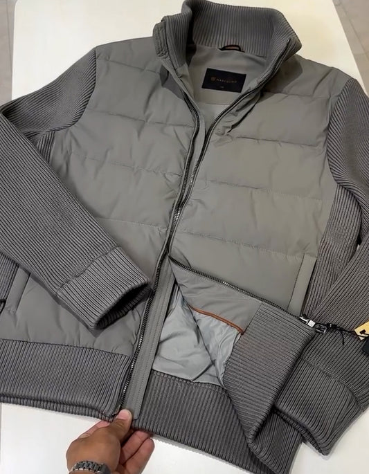 Gray Patchwork Jacket