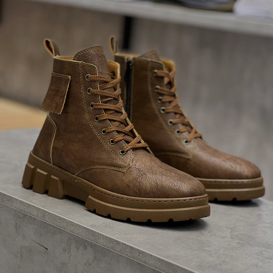 Leather Soft-Sole Boots