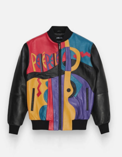 Leather Printed Jacket