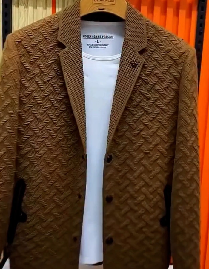 Stretch Knit Coat