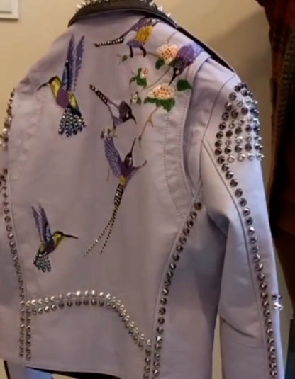 Purple Bird Short Jacket