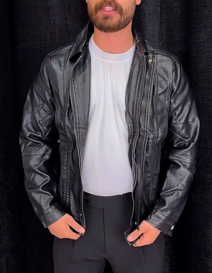 Solid-Color Casual Jacket