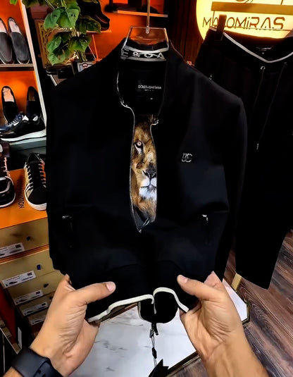 Lion-Print Lining Jacket