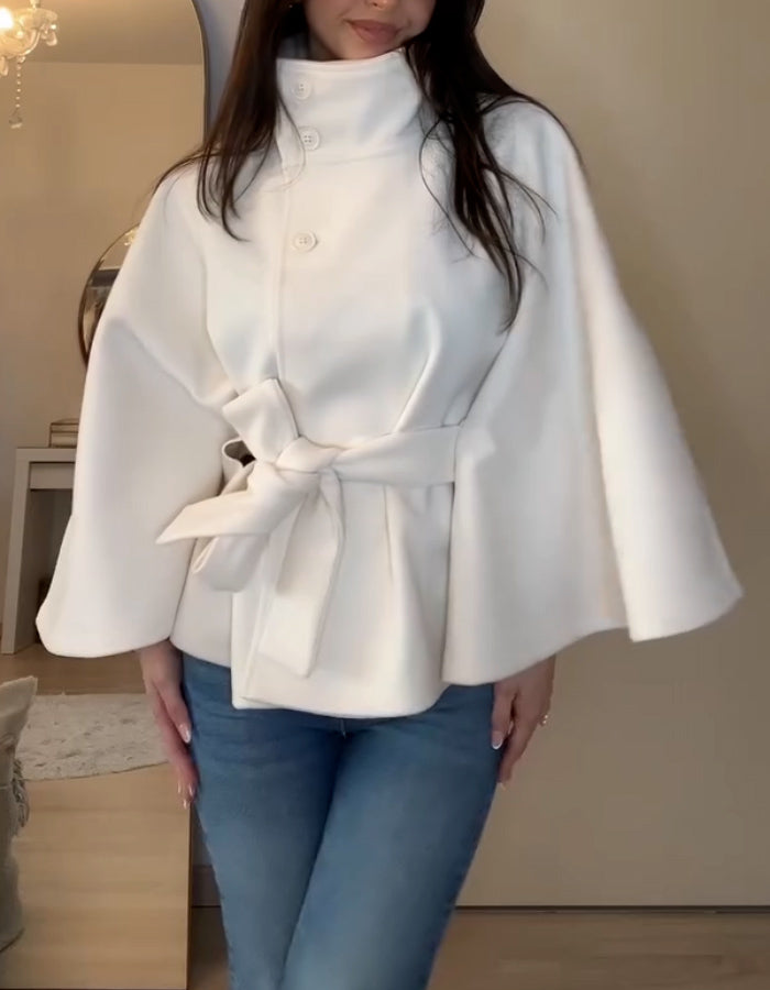 White Turtleneck Top