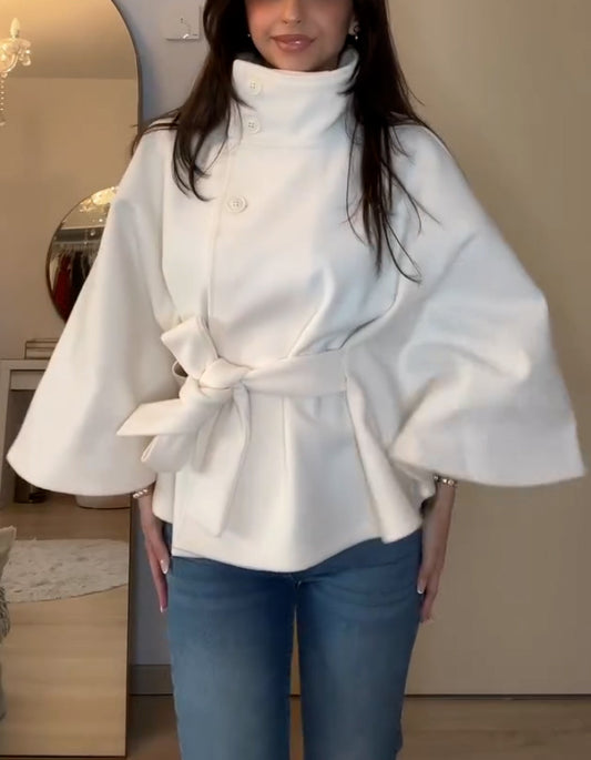White Turtleneck Top