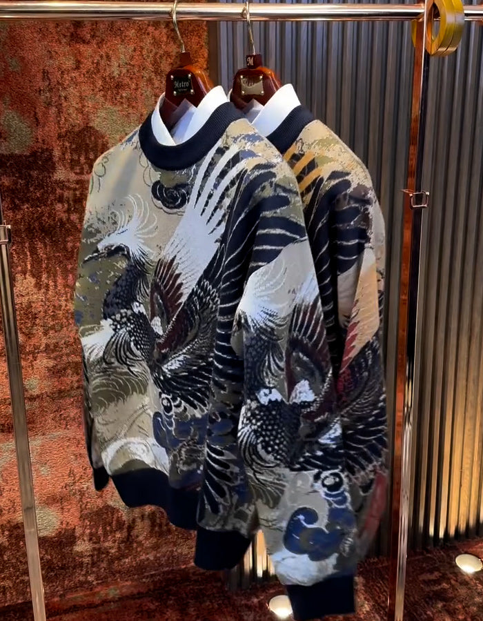 Bird Printing Casual Sweater