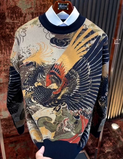 Bird Printing Casual Sweater