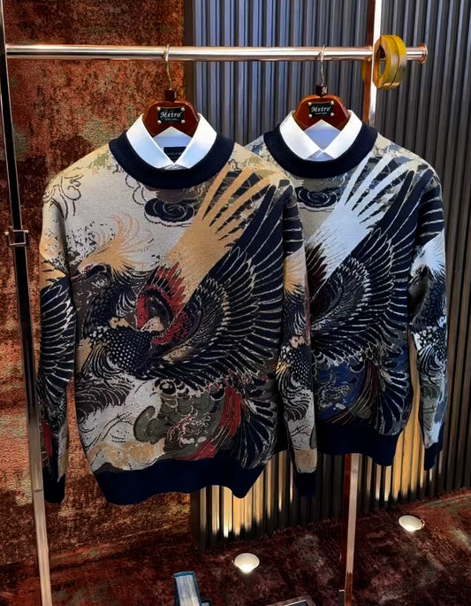 Bird Printing Casual Sweater