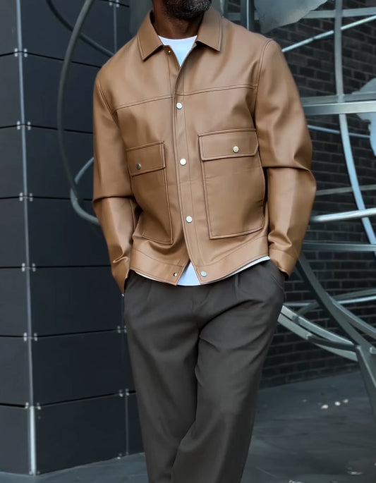 Khaki Fitted Slim Jacket