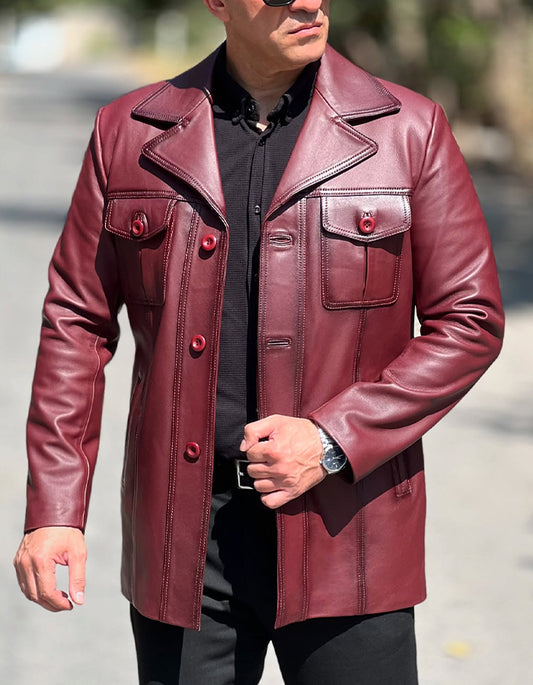 Red-Green Slim Jacket