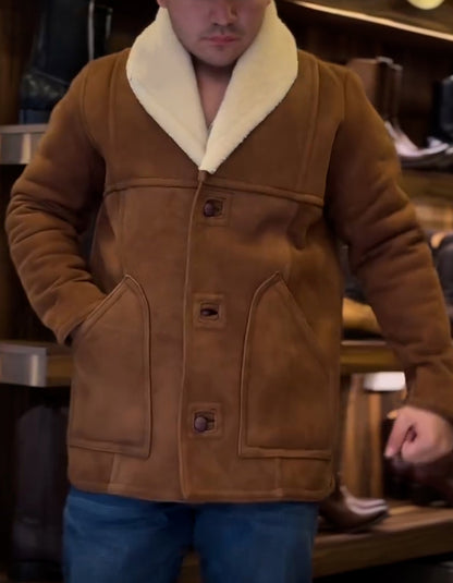 Brown Warm Button Coat