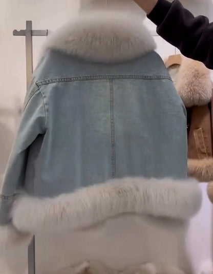 Blue Fur Short Coat