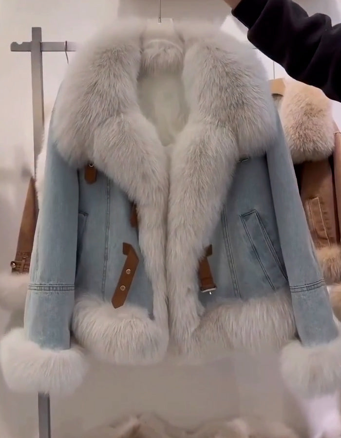 Blue Fur Short Coat