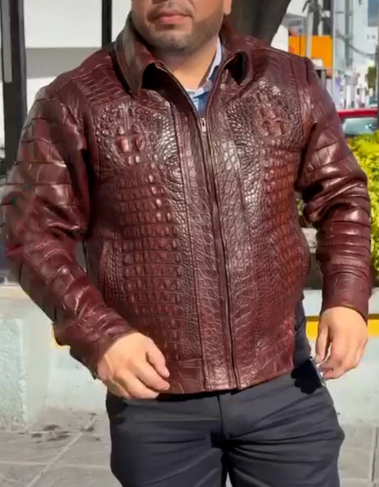 Fine Leather Slim Short Jacket
