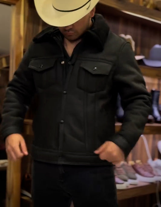 Black Fitted Casual Jacket