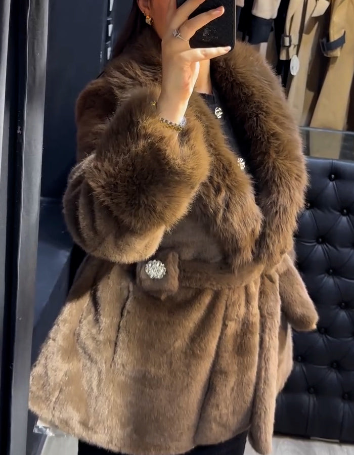 Solid-Color With Belt Coat