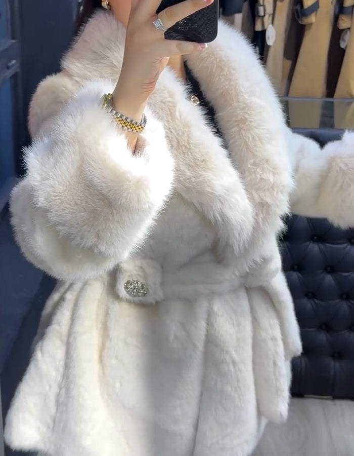 Solid-Color With Belt Coat