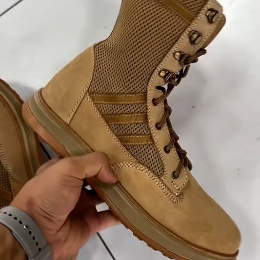 Khaki Flat Boots