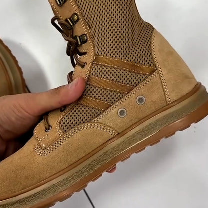 Khaki Flat Boots
