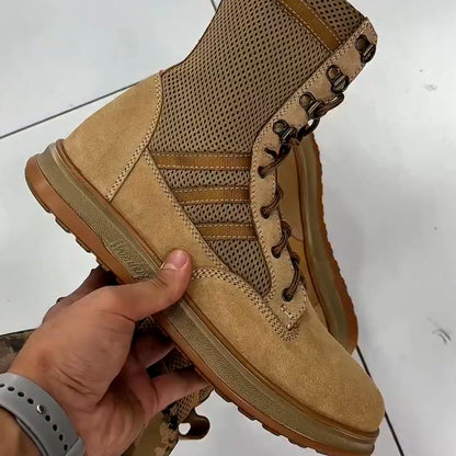 Khaki Flat Boots