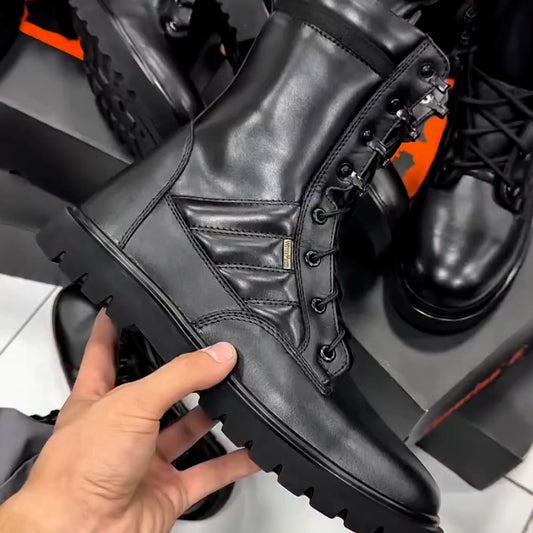 Black Leather Soft Boots