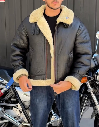 Black Shearling Short Jacket