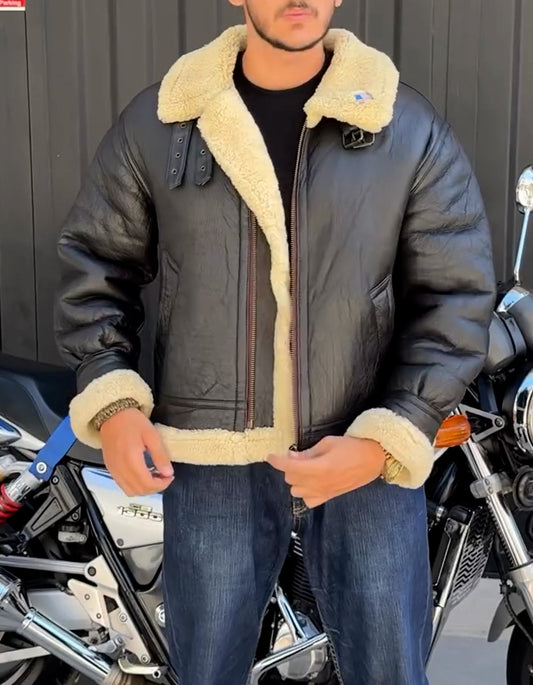 Black Shearling Short Jacket