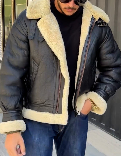 Black Shearling Short Jacket