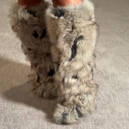 Chic Furry Mid-Calf Boots