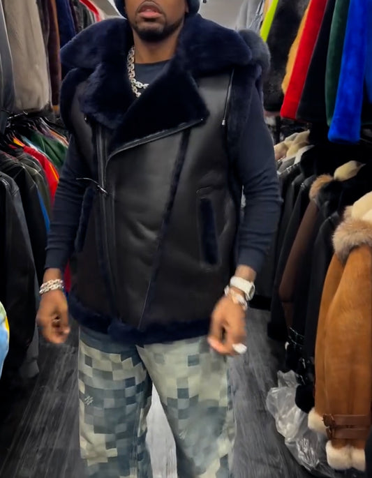 Fur Sleeveless Jacket