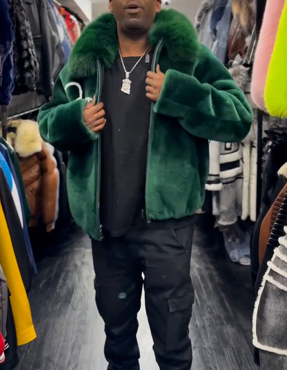 Green Hooded Comfort Coat
