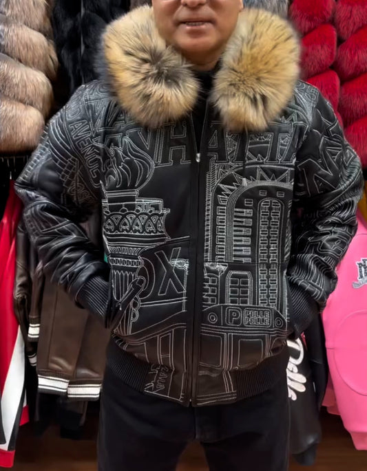 Embroidered With Hood Loose Jacket
