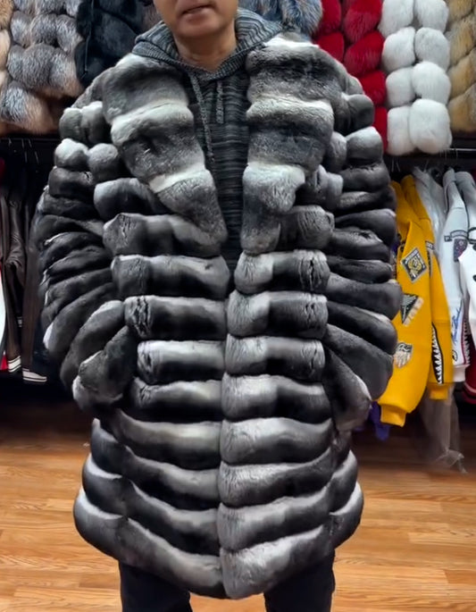 Black-white Striped Coat