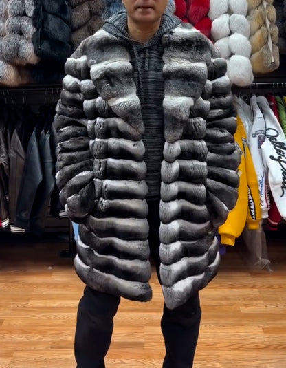 Black-white Striped Coat
