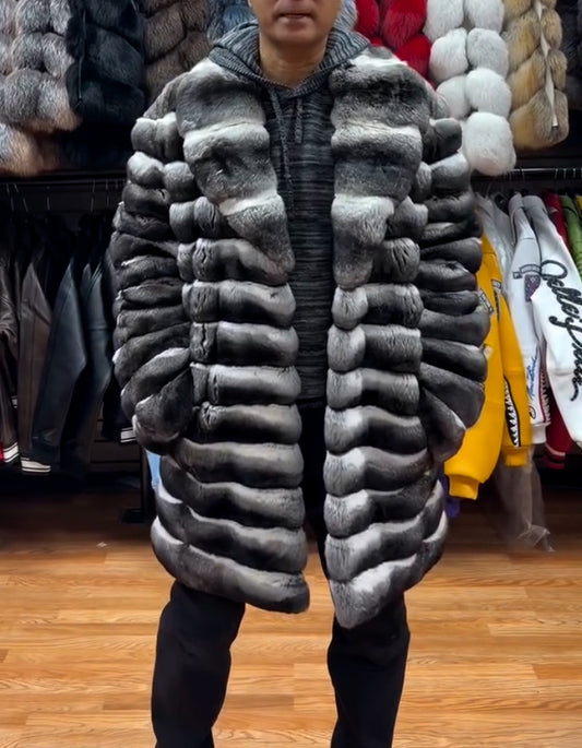 Black-white Striped Coat