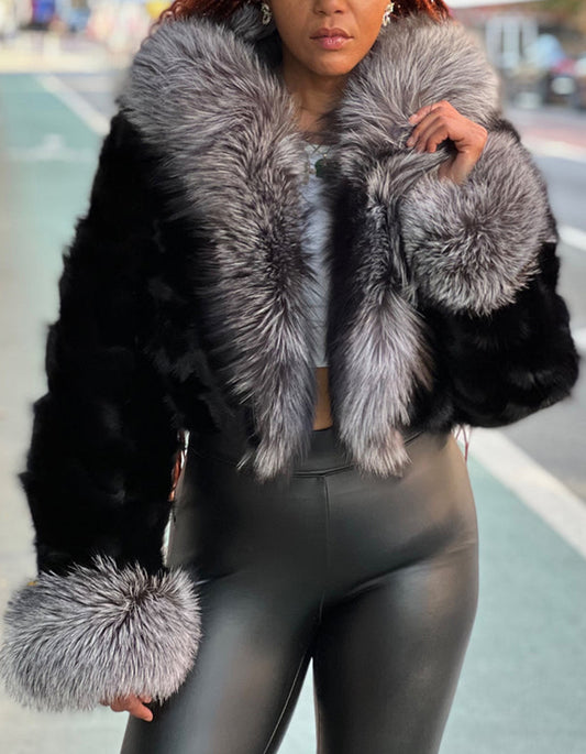 Soft Furry Hooded Coat