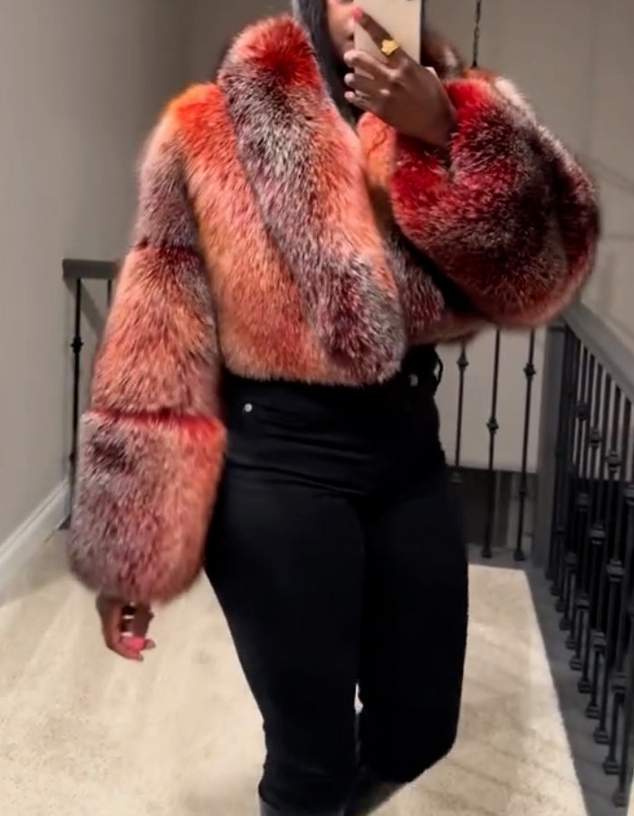 Elegant Red Short Coat