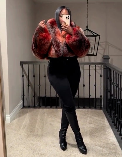 Elegant Red Short Coat