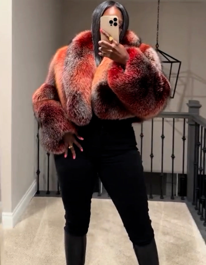 Elegant Red Short Coat