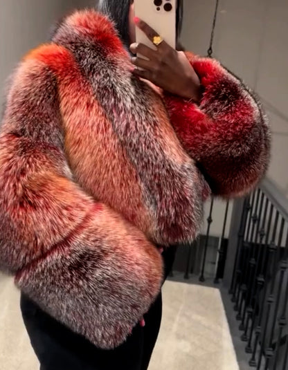 Elegant Red Short Coat