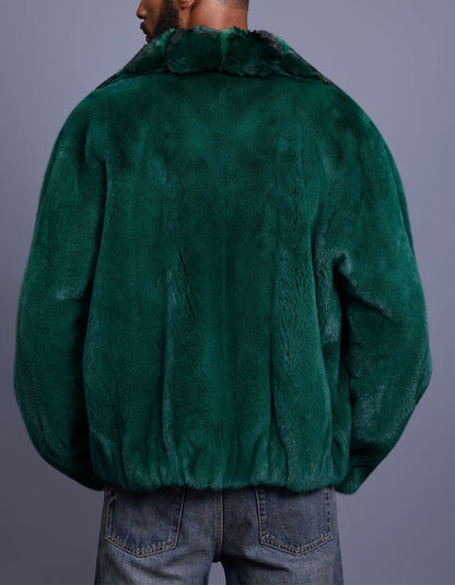 Green Suede Loose Coat
