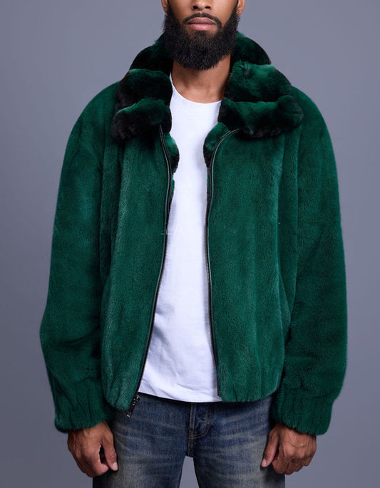 Green Suede Loose Coat
