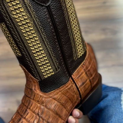 Brown Embroidered Boots